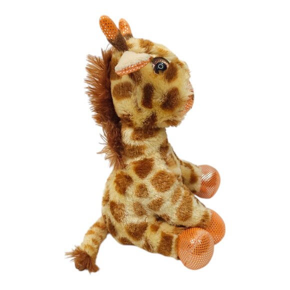 Winkeez Andrew Giraffe Stuffed Animal Toy 8" Plush Orange Sparkle Eyes NOS 2017 - Picture 6 of 14